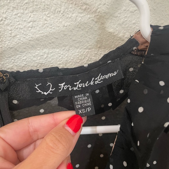 For Love And Lemons Black Sheer Polka Dot Maxi Dress - Picture 5 of 11